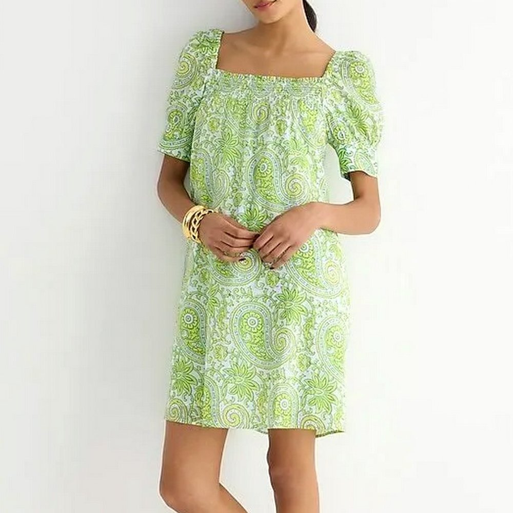 J. Crew SZ Blockprints Paisley Dress